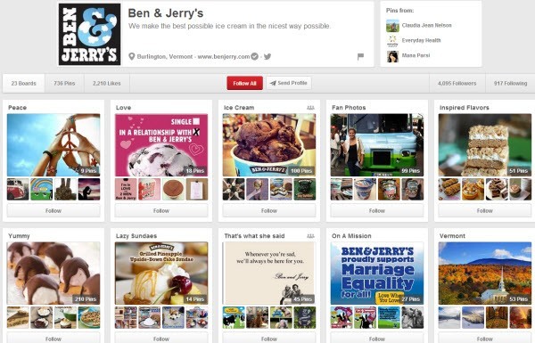 dicas para usar bem o pinterest Ben & Jerries